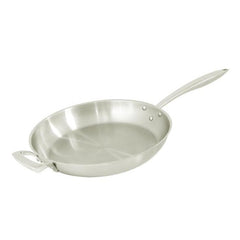 Browne 14" Thermalloy Deluxe Stainless Steel Fry Pan with Natural Finish - 5724054