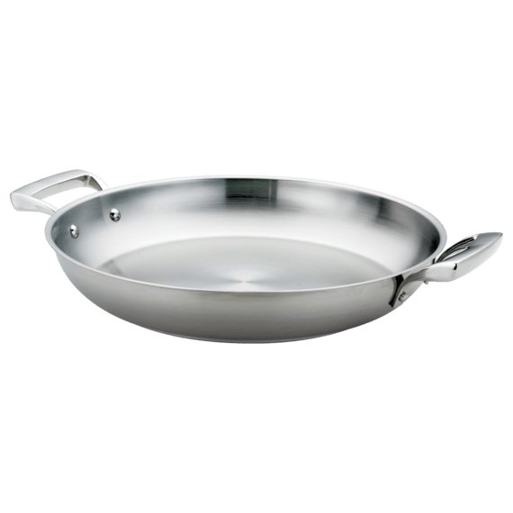 Browne 5724174 8.6 Qt. Stainless Steel Paella Pan - Nella Online