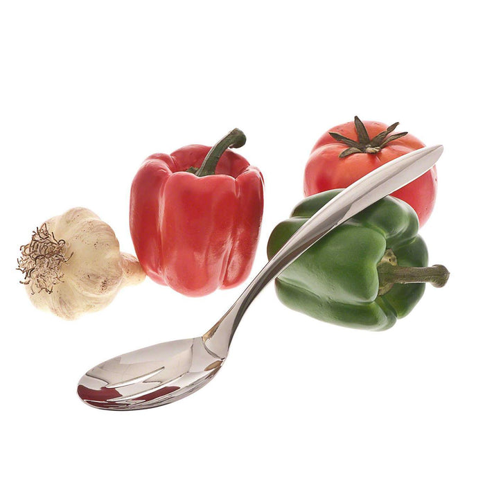 Browne 10” Stainless Steel Slotted Serving Spoon - 573181 - Nella Online
