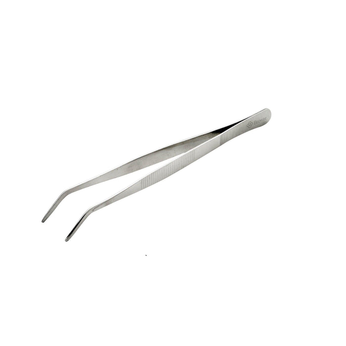 Browne 8” Stainless Steel Curve Precision Tongs - 57515 - Nella Online