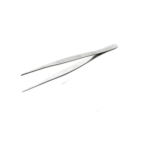 Browne 8” Stainless Steel Straight Precision Tongs - 57516 - Nella Online
