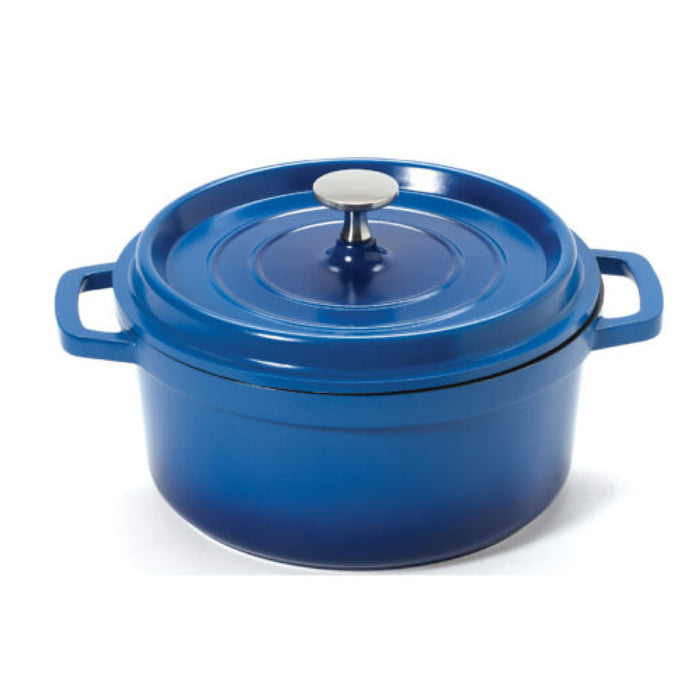 GET Heiss 2.5 Qt. Blue Round Induction Ready Dutch Oven With Lid - CA-011-CB/BK