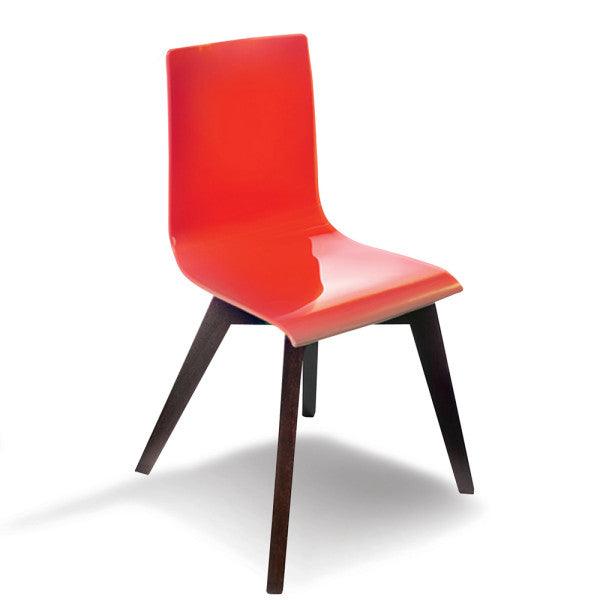 Nella Cab Poly Shell Restaurant Chair - Red