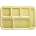 Cambro 10146CW145 10" x 14" 6 Compartment Serving Tray - Yellow - Nella Online