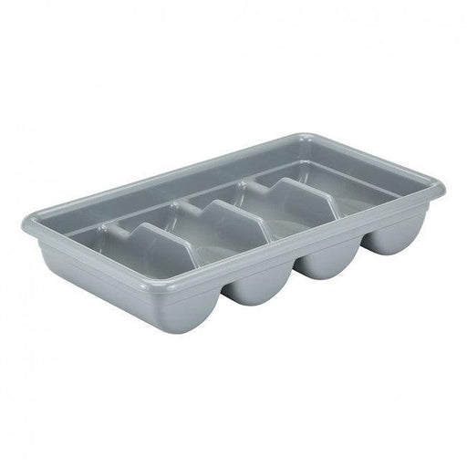 Cambro 1120CBP180 Poly Cambox Light Gray 4-Compartment Cutlery Bin - Nella Online