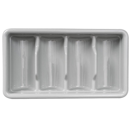 Cambro 1120CBP180 Poly Cambox Light Gray 4-Compartment Cutlery Bin - Nella Online