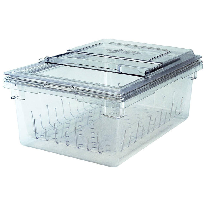 Cambro 18268CLRCW135 Camwear Clear 8" Deep Colander for 18" x 26" Food Storage Boxes - Nella Online