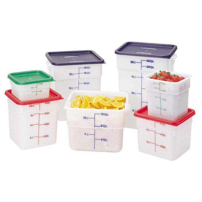 Cambro 18SFSP148 18 Qt. White Square Poly Food Storage Container - Nella Online