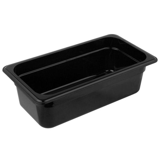 Cambro 34CW110 Black 1/3 Size Deep Food Pan - 4" Depth - Nella Online