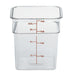 Cambro 4SFSCW135 Camwear 4 Qt. Clear Square Food Storage Container - Nella Online