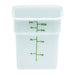 Cambro 4SFSP148 4 Qt. White Square Poly Food Storage Container - Nella Online