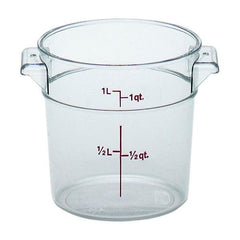 Cambro RFSCW1135 Camwear 1 Qt. Clear Round Food Storage Container