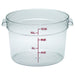 Cambro RFSCW12135 Camwear 12 Qt. Clear Round Food Storage Container - Nella Online