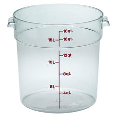 Cambro RFSCW18135 Camwear 18 Qt. Clear Round Food Storage Container