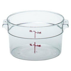 Cambro RFSCW2135 Camwear 2 Qt. Clear Round Food Storage Container