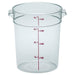 Cambro RFSCW4135 Camwear 4 Qt. Clear Round Food Storage Container - Nella Online