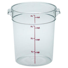 Cambro RFSCW4135 Camwear 4 Qt. Clear Round Food Storage Container