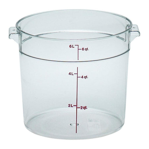 Cambro RFSCW6135 Camwear 6 Qt. Clear Round Food Storage Container - Nella Online