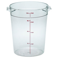 Cambro RFSCW8135 Camwear 8 Qt. Clear Round Food Storage Container