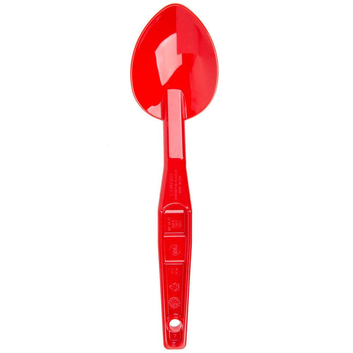 Cambro SPO11CW404 11" Polycarbonate Solid Deli Spoon - Red - Nella Online