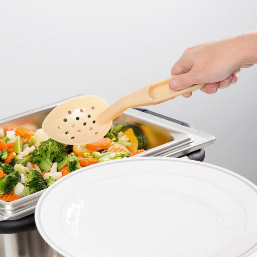 Cambro SPOP13CW133 13" Polycarbonate Perforated Deli Spoon - Beige - Nella Online