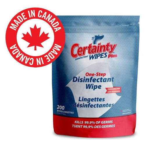 Certainty Plus Disinfectant 200 Wipes - 6 Pouches / Case - Nella Online