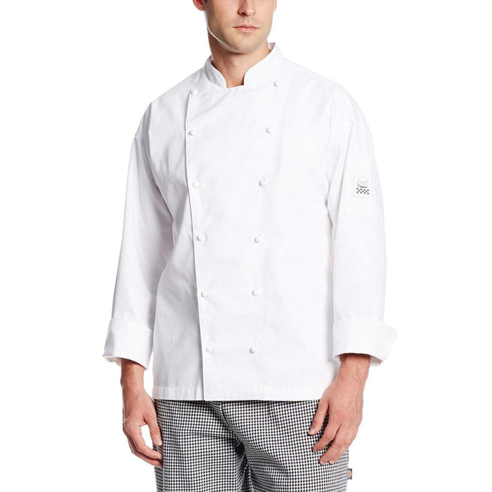 Chef Revival J023 Chef's Jacket with Long Sleeves in White - Nella Online