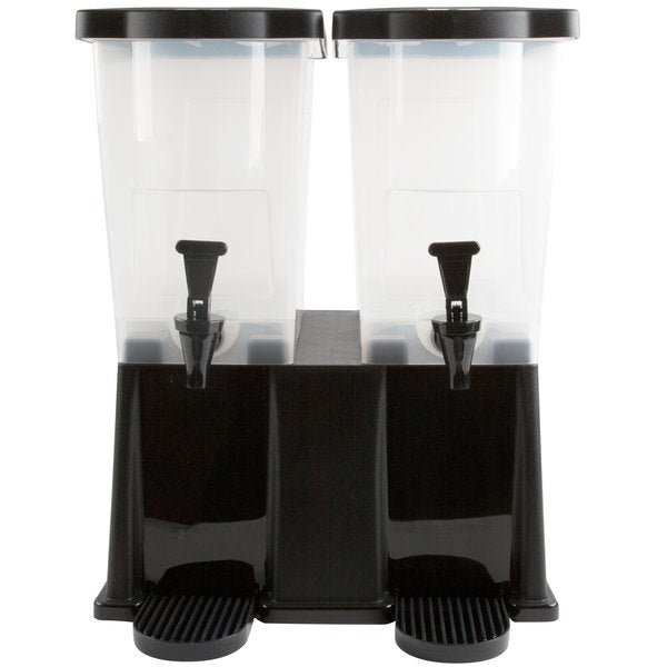Choice 6 Gal. Beverage / Juice Double Dispenser with Black Plastic Stand - Nella Online