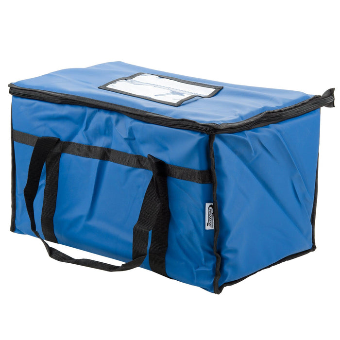 Choice 124FCARRBL 23" x 13" x 15" Insulated Nylon Top Loading Food Delivery Bag - Blue - Nella Online
