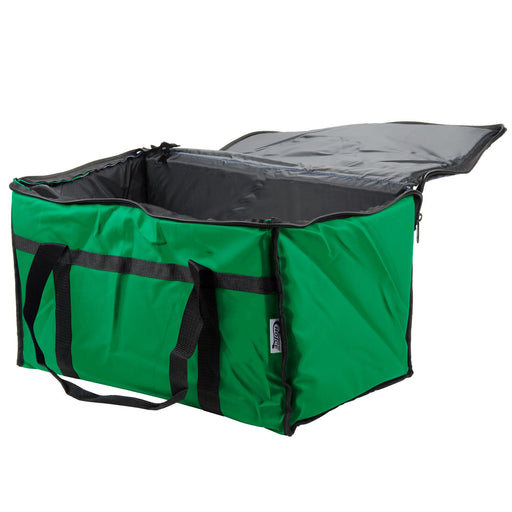 Choice 124FCARRGR 23" x 13" x 15" Insulated Nylon Top Loading Food Delivery Bag - Green - Nella Online