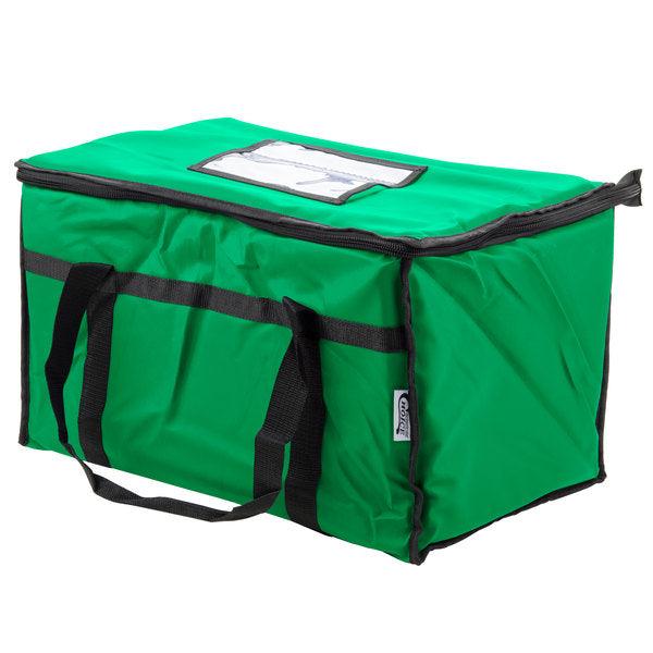 Choice 124FCARRGR 23" x 13" x 15" Insulated Nylon Top Loading Food Delivery Bag - Green - Nella Online