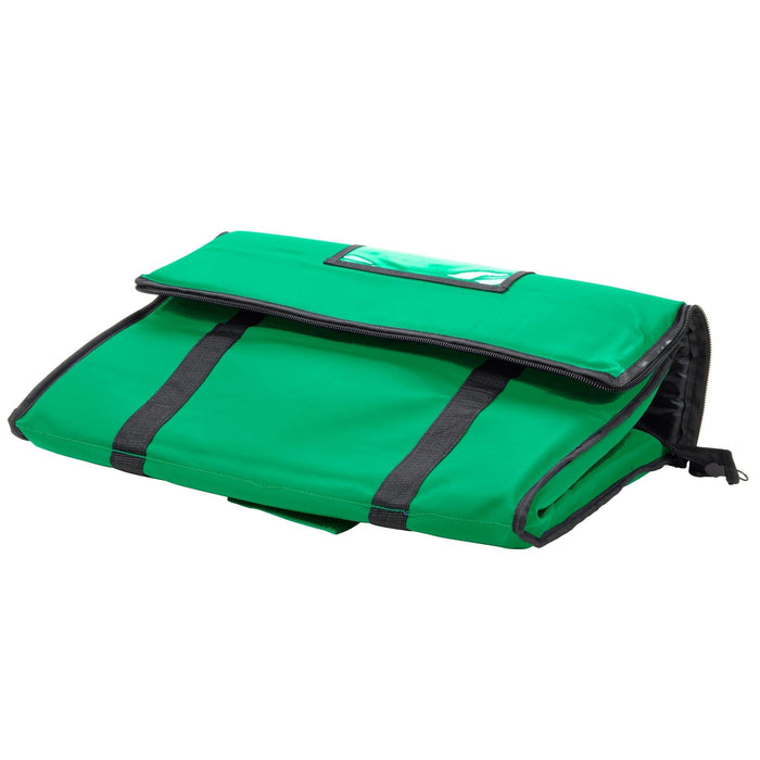 Choice 124FCARRGR 23" x 13" x 15" Insulated Nylon Top Loading Food Delivery Bag - Green - Nella Online