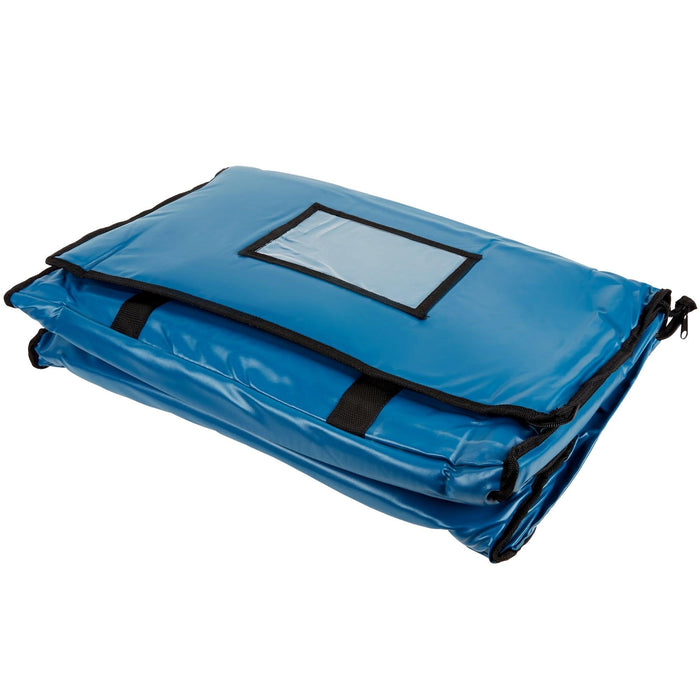 Choice 124FCARRVNL 23" x 13" x 15" Insulated Vinyl Food Delivery Bag - Blue - Nella Online