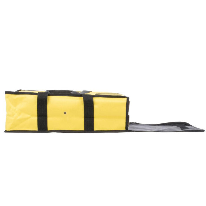 Choice 124PIBAG2NYE 18" x 18" x 5" Nylon Insulated Pizza Delivery Bag - Yellow - Nella Online