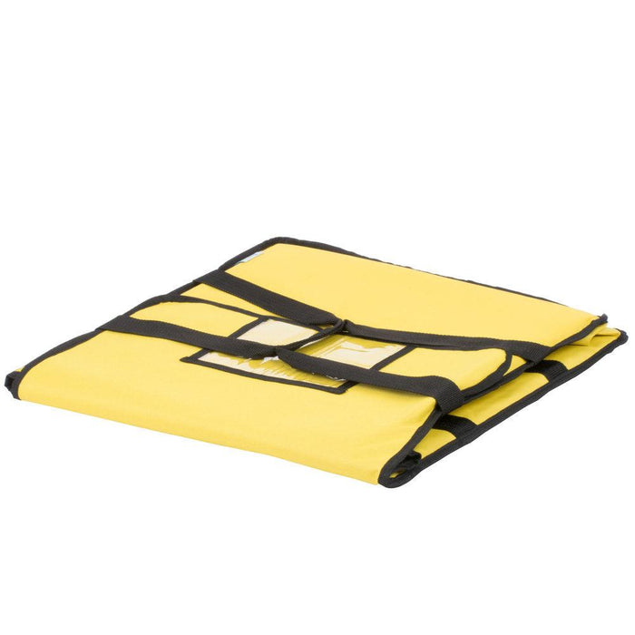 Choice 124PIBAG2NYE 18" x 18" x 5" Nylon Insulated Pizza Delivery Bag - Yellow - Nella Online