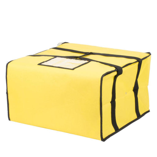 Choice 124PIBAG5NYE 20" x 20" x 12" Nylon Insulated Pizza Delivery Bag - Yellow - Nella Online