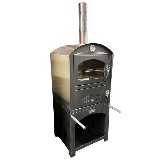 Clementi PICCOLO GIOIELLO Wood Pizza Oven with Stainless Steel Roof and Walls - Nella Online