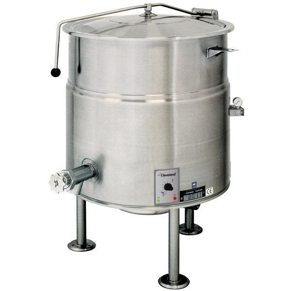 Cleveland KEL-100 100 Gallon Stationary 2/3 Steam Jacketed Electric Kettle - 208/240V - Nella Online
