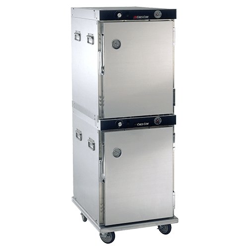 Cres Cor H339-214C 23.87" Insulated Stainless Steel Mobile Stacked Hot Holding Cabinet - 120V/1,800W - Nella Online