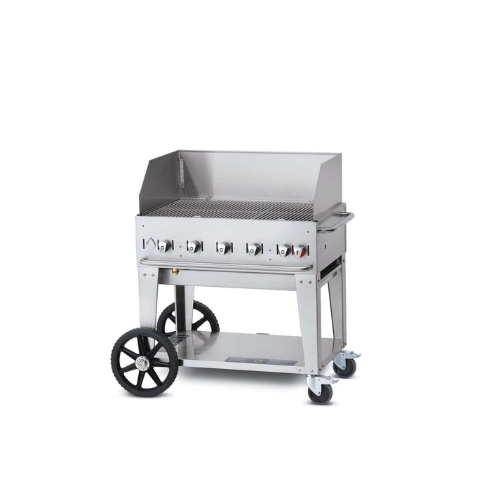 Crown Verity CV-MCB-36WGP 36" Mobile BBQ Grill with Wind Guard Package