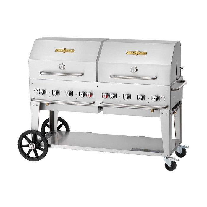 Crown Verity MCB-60RDP 60" Mobile BBQ Grill with Roll Dome Package - Liquid Propane - Nella Online