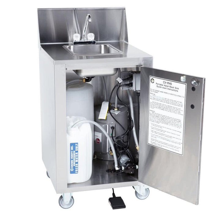 Crown Verity 24" x 25" CV-PHS-4C Cold Portable Space Saver Hand Sink - Nella Online
