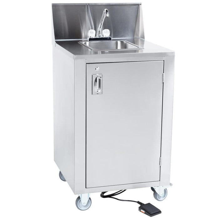 Crown Verity 24" x 25" CV-PHS-4 Hot/Cold Portable Space Saver Hand Sink - Nella Online
