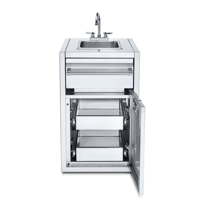 Crown Verity IBISC-SK-2D Small Built-In Cabinet with Sink & Two Single Drawers - Nella Online