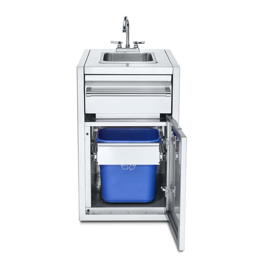 Crown Verity IBISC-SK-GH Small Built-In Cabinet with Sink & Garbage Holder - Nella Online