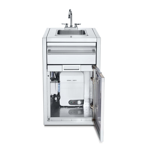 Crown Verity IBISC-SK-WH Small Built-In Cabinet with Sink & Water Heater - Nella Online