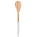 Danesco SALT 1710134WH 14" Wooden Slotted Spoon with Silicone Handle - Nella Online