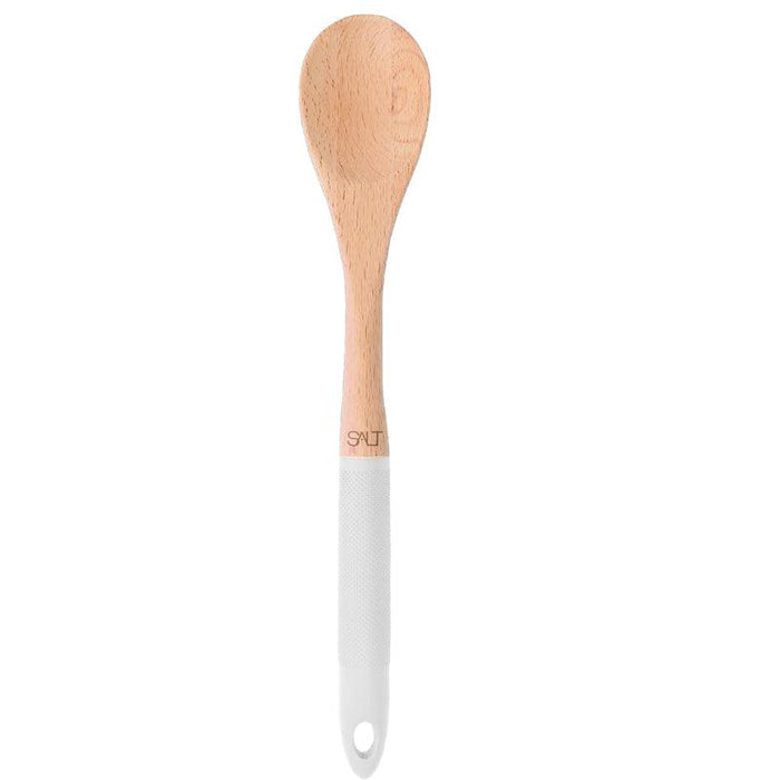Danesco 1710132WH 14" Wooden Slotted Spoon with Silicone Handle - Nella Online