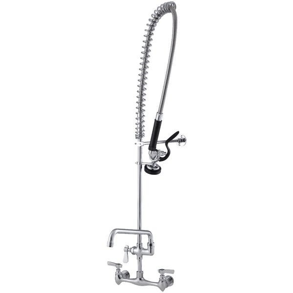 Dormont LFP-WS8B-AF12-R 44" Pre-Rinse Wall Mount with Wall Bracket and 12" Add-On Faucet - Nella Online