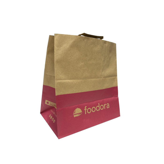 Foodora 11" x 6.5" x 11.5" Paper Bag - 300/Case - Nella Online